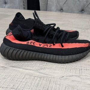 Yeezy Boost 350 V2 Black with Red Stripe